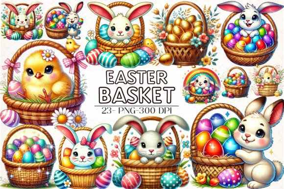 Easter Basket Watercolor Clipart: Illustrations Review