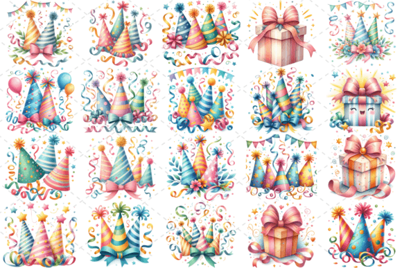 PartyJoy Watercolor Celebration Bundle Illustrations Review