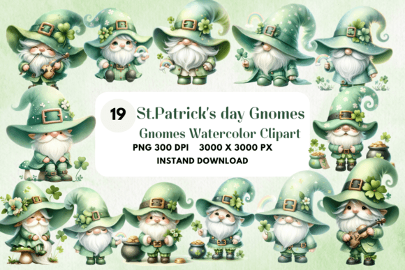 St. Patrick's Day Gnomes: Cute Illustrations Review