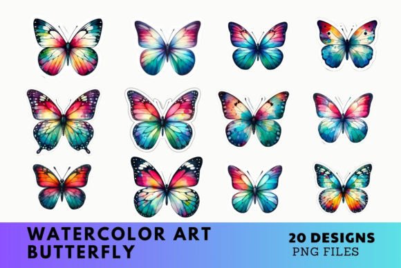Wall Art Butterfly Watercolor Illustrations Review