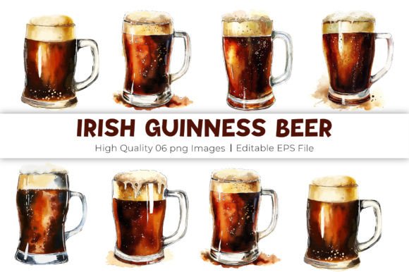 Watercolor Irish Guinness Beer Clipart Review