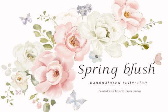 Watercolor Spring Flowers Clipart Png Illustrations