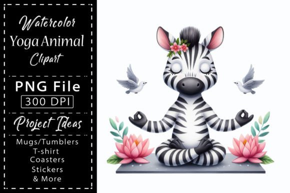 Watercolor Yoga Animal Clipart: Illustrations for Wellness Brands